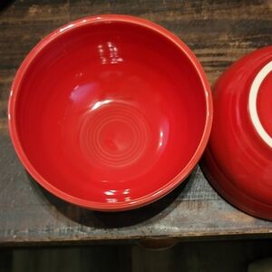Three (3) Fiestaware Scarlet Bistro Soup Bowls